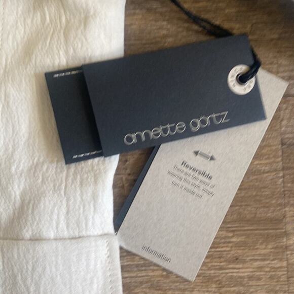 NWT Annette Gortz Luxury Women's Cream Colored Linen Jacket Size Small - Picture 5 of 7